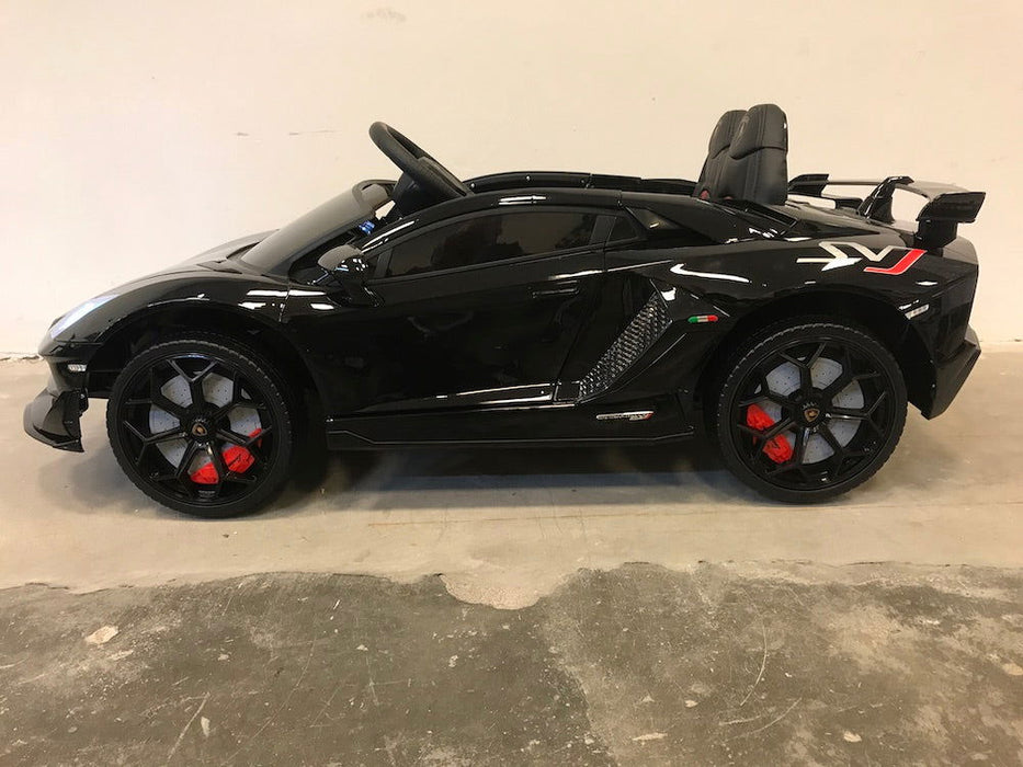 Lamborghini Aventador SVJ Kinderauto 12V + 2.4G RC (zwart) - Trapautodealer