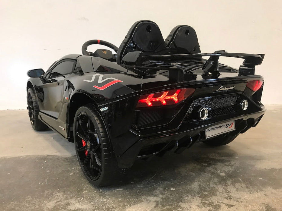 Lamborghini Aventador SVJ Kinderauto 12V + 2.4G RC (zwart) - Trapautodealer