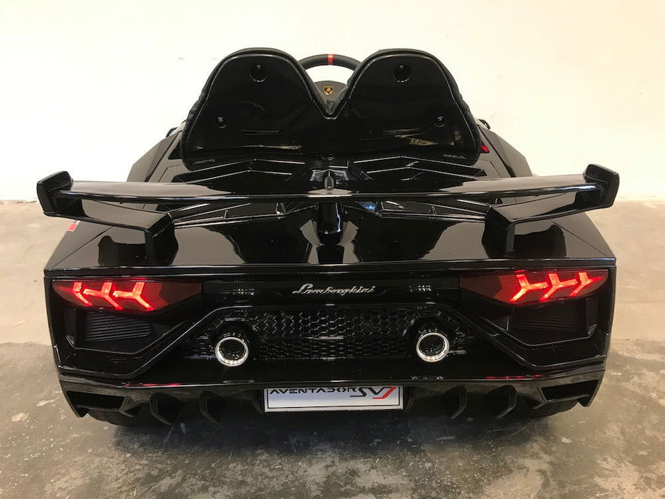 Lamborghini Aventador SVJ Kinderauto 12V + 2.4G RC (zwart) - Trapautodealer