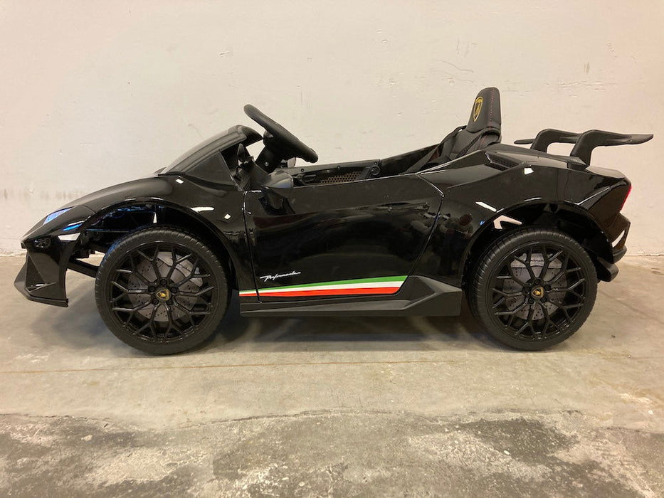 Lamborghini Huracan Kinderauto 12V + 2.4G Afstandsbediening (zwart) - Trapautodealer