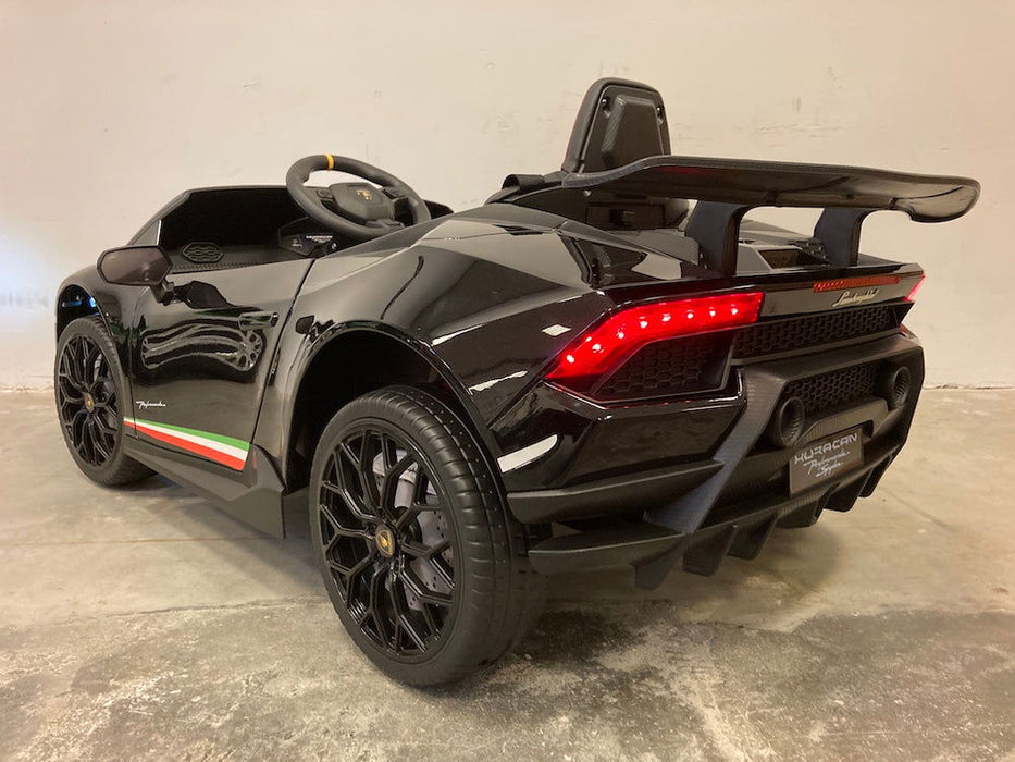 Lamborghini Huracan Kinderauto 12V + 2.4G Afstandsbediening (zwart) - Trapautodealer