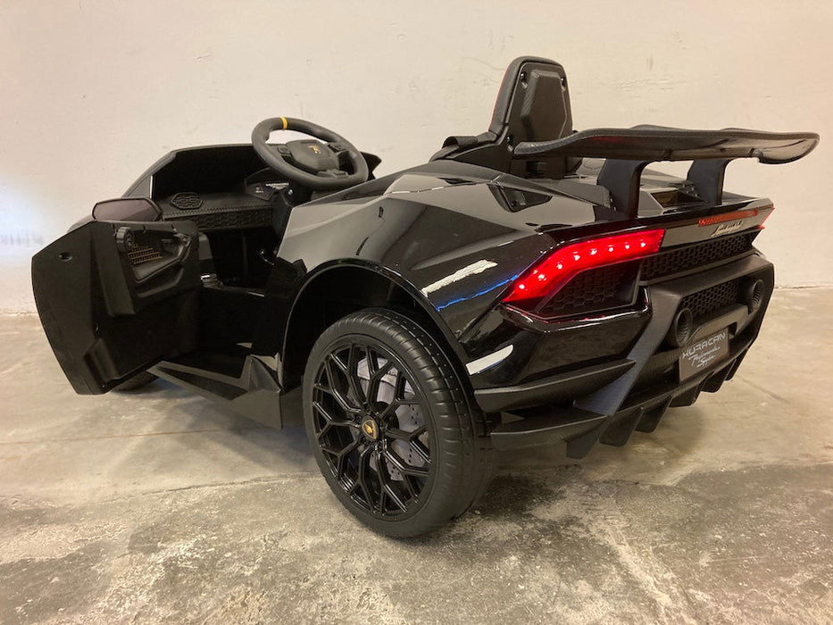 Lamborghini Huracan Kinderauto 12V + 2.4G Afstandsbediening (zwart) - Trapautodealer