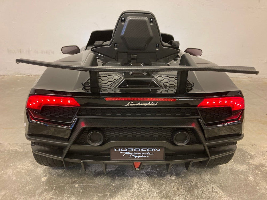 Lamborghini Huracan Kinderauto 12V + 2.4G Afstandsbediening (zwart) - Trapautodealer