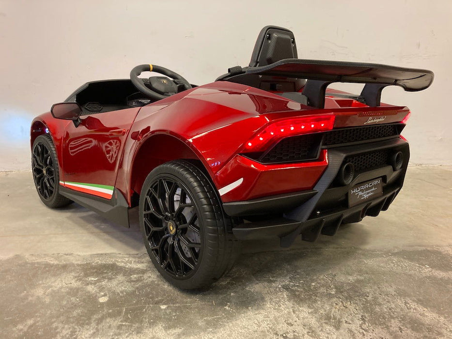 Lamborghini Huracan LP640 Accu Kinderauto 12V + 2.4G RC (rood metallic) - Trapautodealer