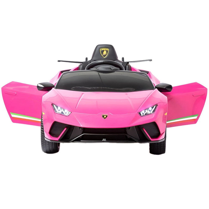Lamborghini Huracan LP640 Performante Kinderauto 12V + 2.4G RC (roze) - Trapautodealer