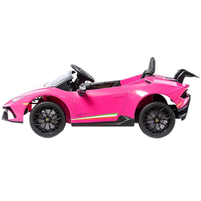 Lamborghini Huracan LP640 Performante Kinderauto 12V + 2.4G RC (roze) - Trapautodealer