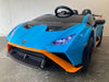 Lamborghini Huracan STO Drift accu auto 12V + 2.4G RC (blauw) - Trapautodealer