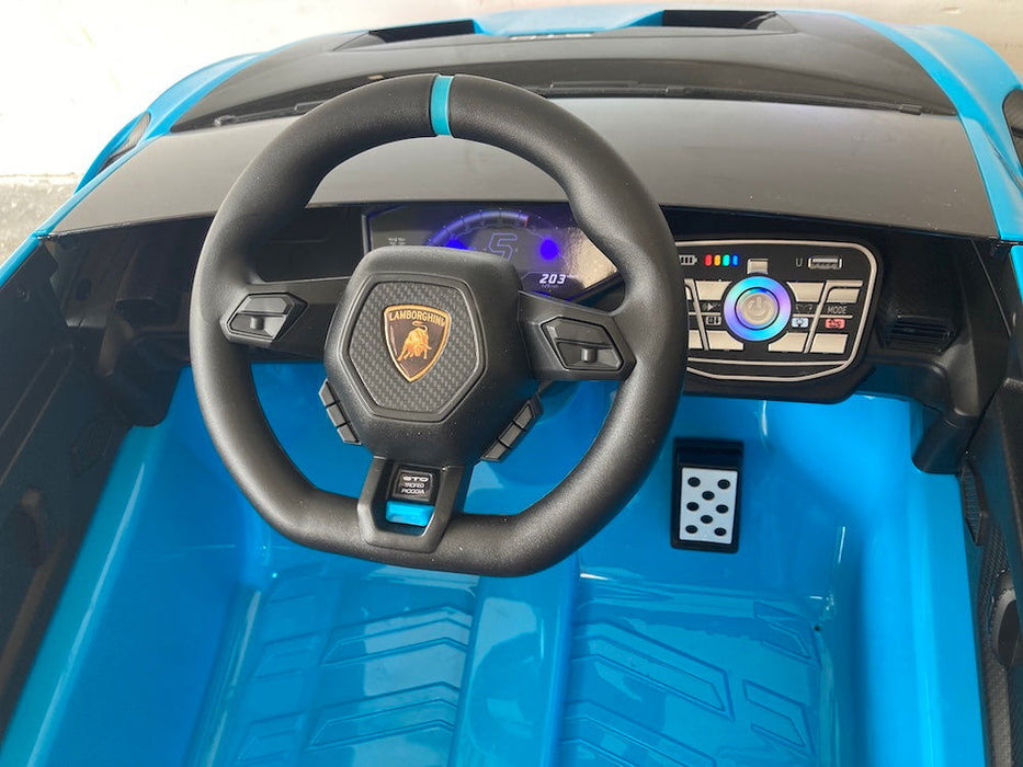 Lamborghini Huracan STO Drift accu auto 12V + 2.4G RC (blauw) - Trapautodealer