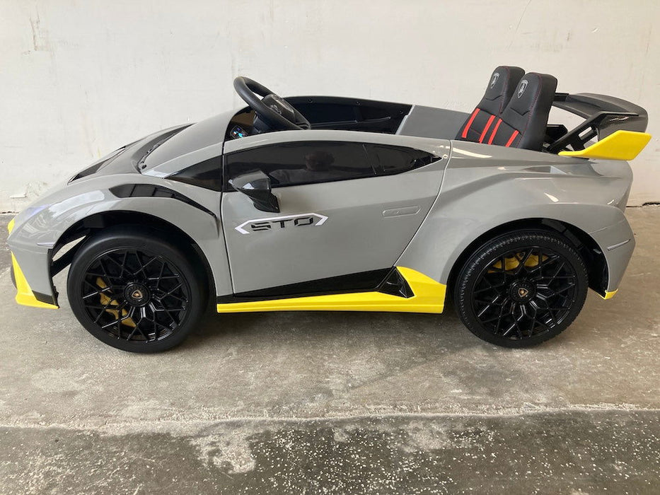 Lamborghini Huracan STO Drift kinderauto 12V + 2.4G RC (grijs) - Trapautodealer