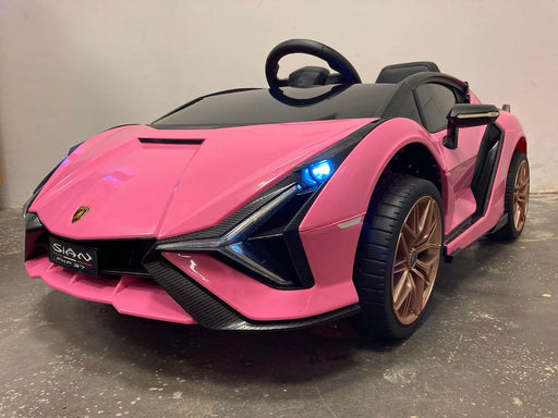 Lamborghini Sian Accu Auto 12V + 2.4G Afstandsbediening (roze) - Trapautodealer