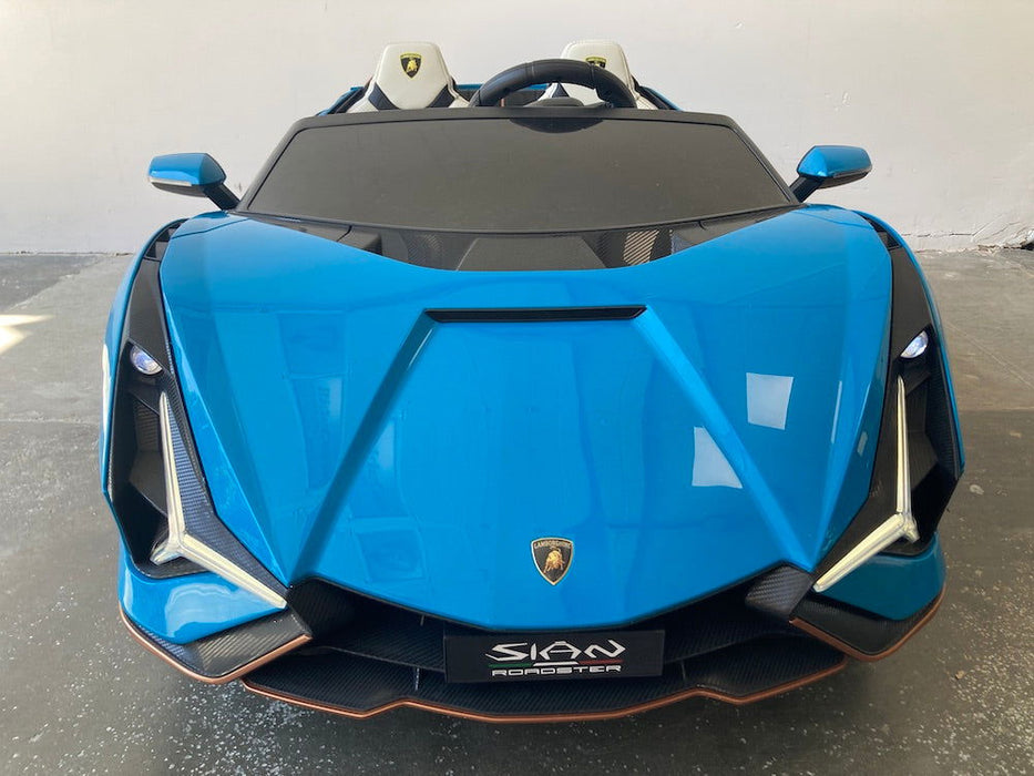 Lamborghini Sian Accuauto 24V 4WD + 2.4G RC 2 persoons (blauw) - Trapautodealer