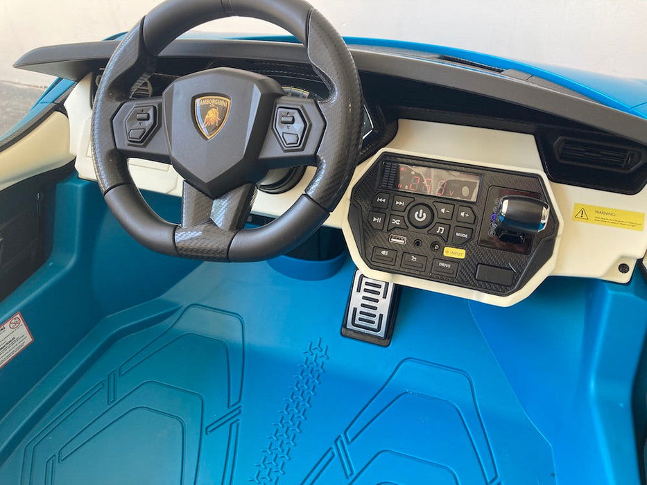 Lamborghini Sian Accuauto 24V 4WD + 2.4G RC 2 persoons (blauw) - Trapautodealer
