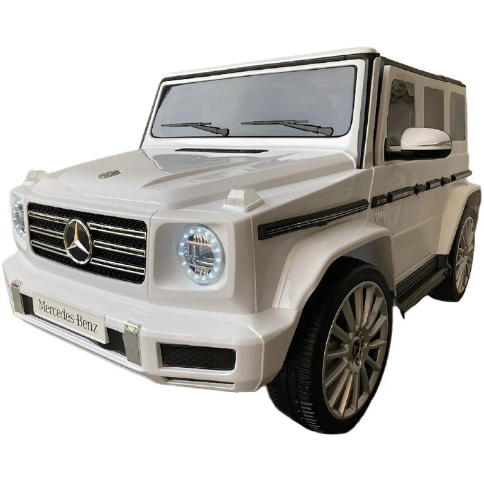 Mercedes-Benz G500 Kinderauto 12 Volt + 2.4G RC (wit) - Trapautodealer