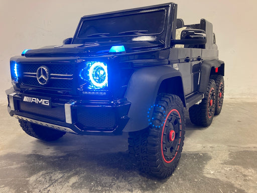 Mercedes-Benz G63 AMG 6x6 Auto Voor Kinderen 12V + 2.4G RC (zwart) - Trapautodealer