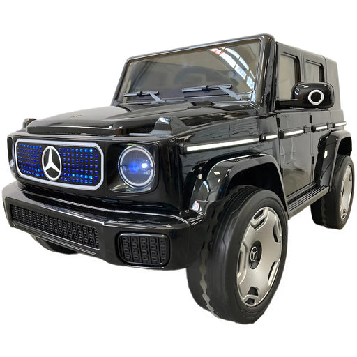 Mercedes EQG Kinderauto 12V 4WD + 2.4G Afstandsbediening zwart metallic - Trapautodealer