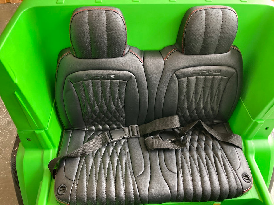 Mercedes G63 XL AMG accu Kinderauto 24V 4WD mat groen twee persoons - Trapautodealer