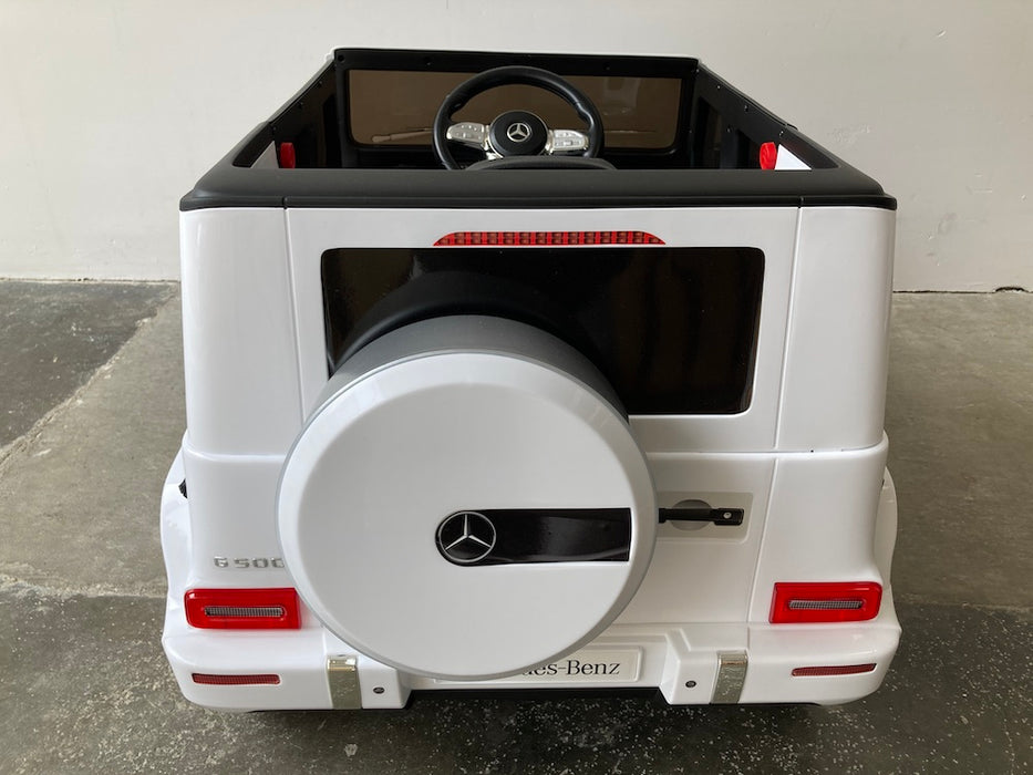 Mercedes-Benz G500 Kinderauto 12 Volt + 2.4G RC (wit) - Trapautodealer