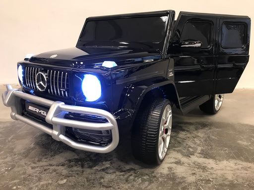 Mercedes G63 AMG Kinderauto 2-Persoons 24V + 2.4G RC 4WD (zwart) - Trapautodealer