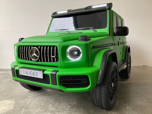 Mercedes G63 XL AMG accu Kinderauto 24V 4WD mat groen twee persoons - Trapautodealer