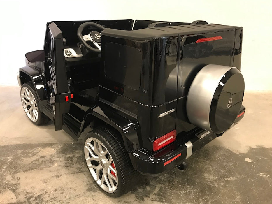 Mercedes G63 AMG Kinderauto 2-Persoons 24V + 2.4G RC 4WD (zwart) - Trapautodealer