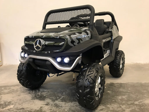 Mercedes Unimog kinderauto 2-Persoons 12V 4WD + 2.4G RC (camouflage) - Trapautodealer