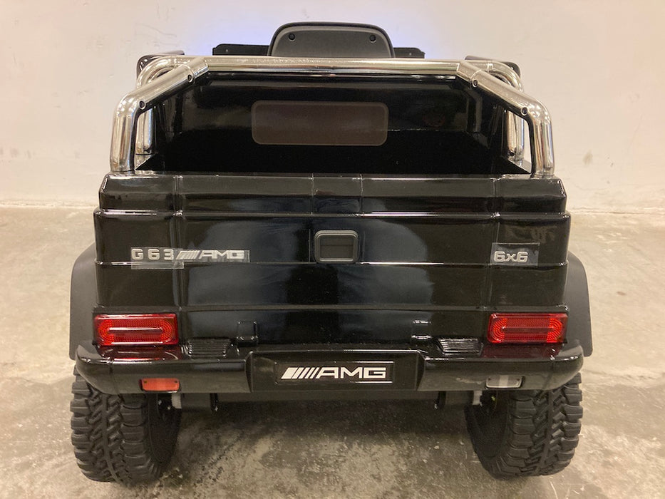 Mercedes-Benz G63 AMG 6x6 Auto Voor Kinderen 12V + 2.4G RC (zwart) - Trapautodealer