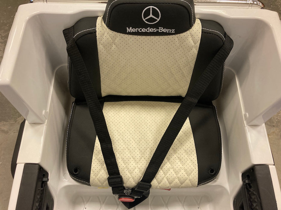 Mercedes G63 AMG 6x6 Kinderauto 12V 4WD + 2.4G RC (wit) - Trapautodealer