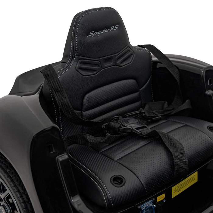 Porsche 718 Spyder RS Kinderauto 12V lithium Full Options (zwart) - Trapautodealer