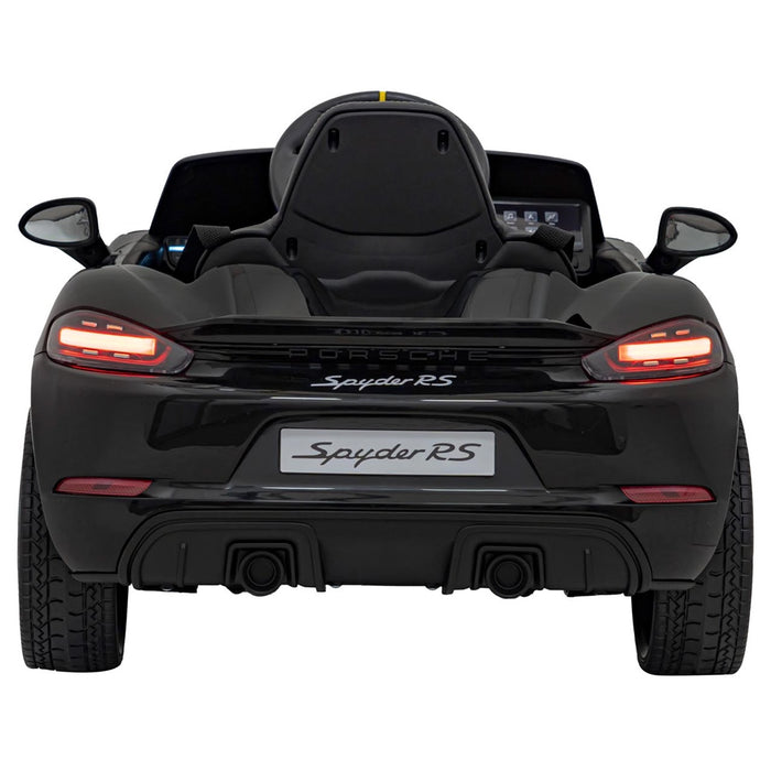 Porsche 718 Spyder RS Kinderauto 12V lithium Full Options (zwart) - Trapautodealer