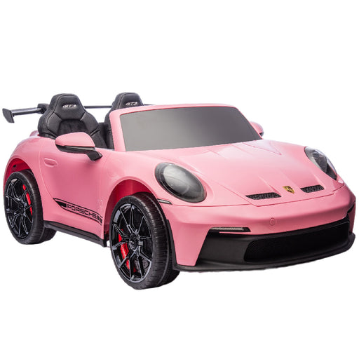 Porsche 911 GT3 elektrische kinderauto 24V 4WD 2 persoons (roze) - Trapautodealer