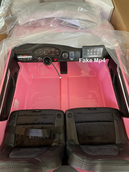 Porsche 911 GT3 elektrische kinderauto 24V 4WD 2 persoons (roze) - Trapautodealer