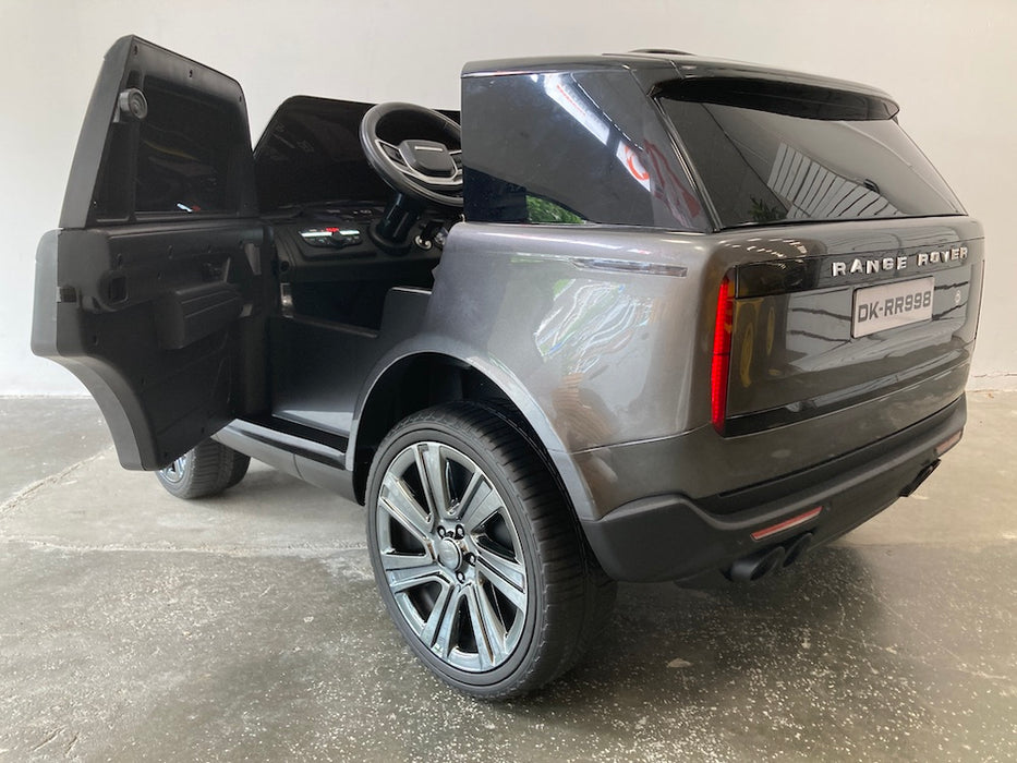 Range Rover Voque Kinderauto 2-Persoons 24V + 2.4G Afstandsbediening (zilver metallic) - Trapautodealer
