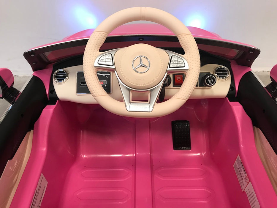 Mercedes S650 Maybach Accu Auto 12V + 2.4G Afstandsbediening (roze) - Trapautodealer