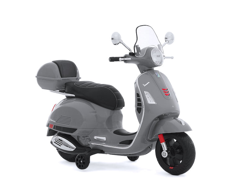 Vespa elektrische kinderscooter GTS 12V (grijs) - Trapautodealer