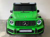 Mercedes G63 XL AMG accu Kinderauto 24V 4WD mat groen twee persoons - Trapautodealer