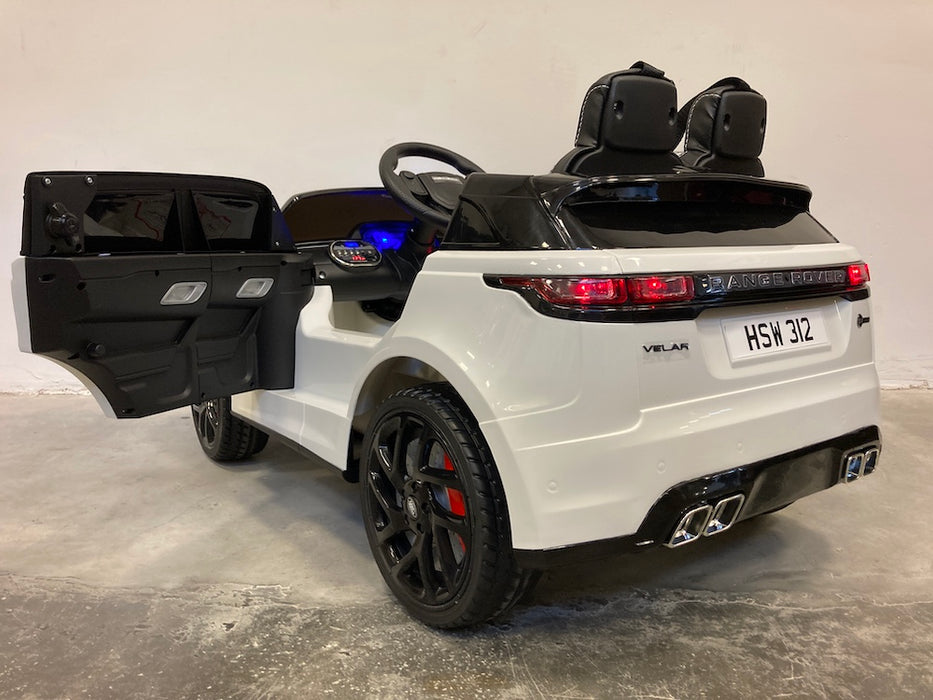 Range Rover Velar Elektrische Kinderauto 12 Volt + 2.4G Afstandsbediening (wit) - Trapautodealer