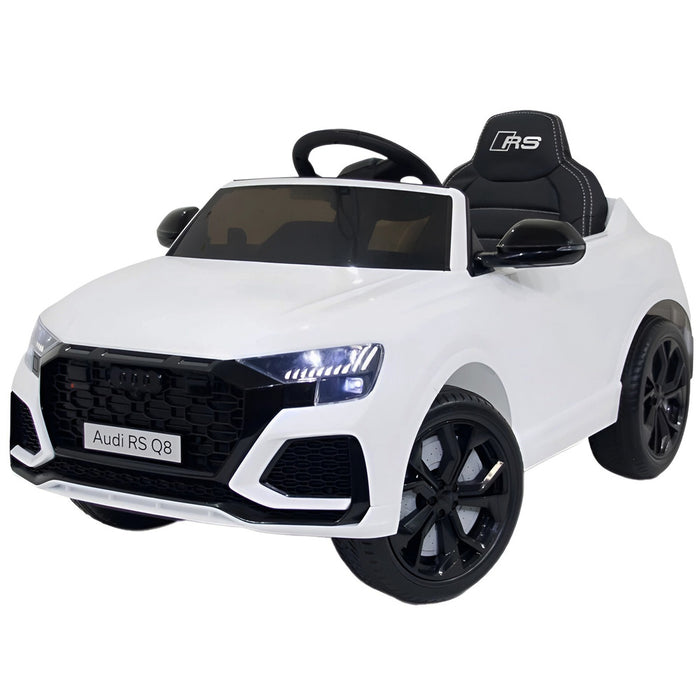 Audi RS Q8 Auto Voor Kinderen 12V + 2.4G Afstandsbediening (wit) - Trapautodealer