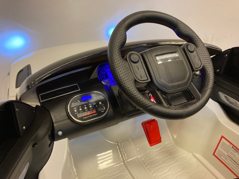 Range Rover Velar Elektrische Kinderauto 12 Volt + 2.4G Afstandsbediening (wit) - Trapautodealer