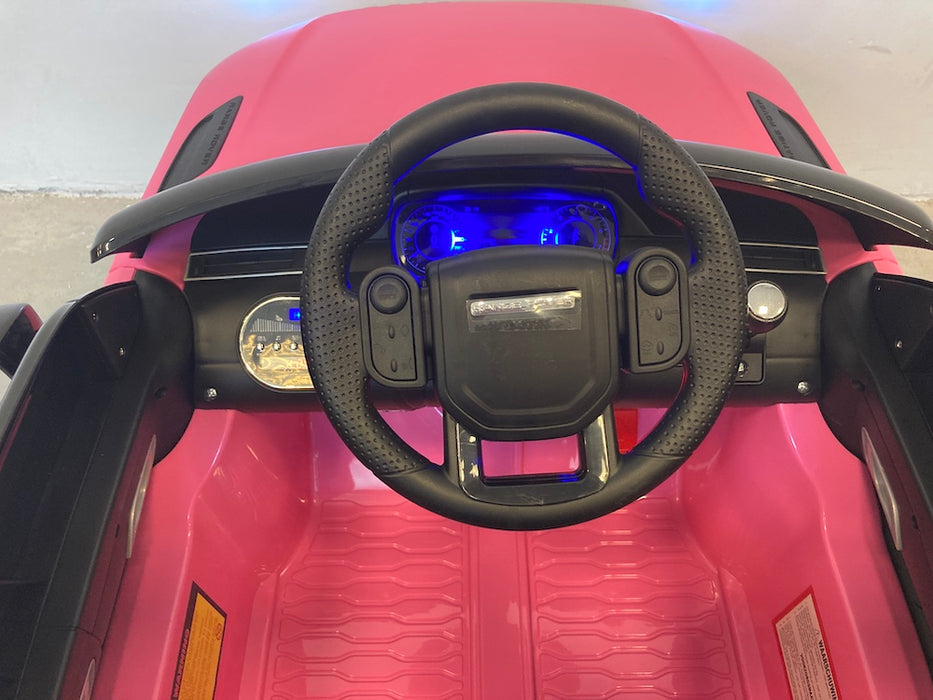 Range Rover Velar Kinderauto 12V + 2.4G RC (roze) - Trapautodealer