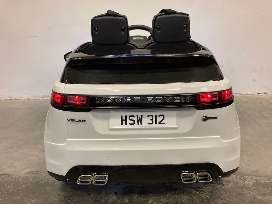 Range Rover Velar Elektrische Kinderauto 12 Volt + 2.4G Afstandsbediening (wit) - Trapautodealer