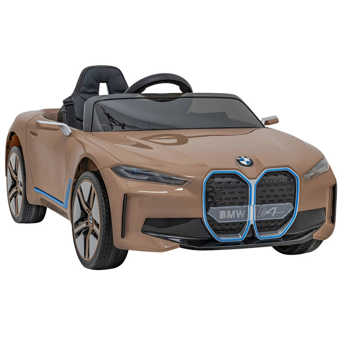 BMW i4 Auto Voor Kinderen 12 Volt 4x4 + 2.4G RC (brons) - Trapautodealer