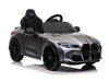 BMW M4 elektrische kinderauto 12V + 2.4G Afstandsbediening (zilver) - Trapautodealer