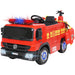 Brandweer Kinderauto 12V + 2.4G RC (rood) - Trapautodealer