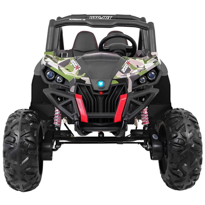 Buggy UTV MX 4WD Kinderauto 2-Persoons 12V + 2.4G RC (camouflage met MP4) - Trapautodealer