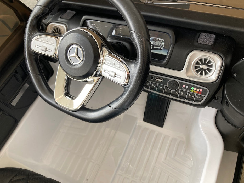 Mercedes-Benz G500 Kinderauto 12 Volt + 2.4G RC (wit) - Trapautodealer