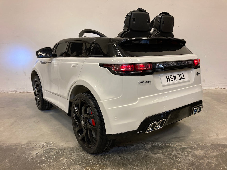 Range Rover Velar Elektrische Kinderauto 12 Volt + 2.4G Afstandsbediening (wit) - Trapautodealer