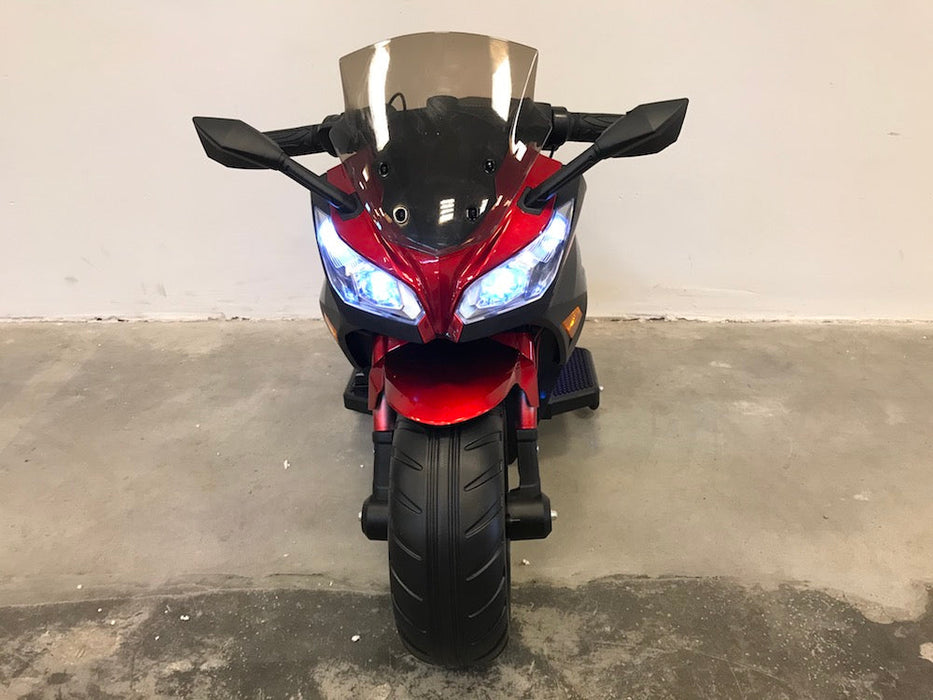 Ninja elektrische kindermotor 12V met handgas (rood) - Trapautodealer