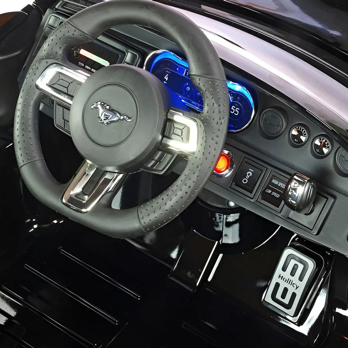 Ford Mustang GT500 Kinderauto 24V + 2.4G Afstandsbediening (zwart met MP4) - Trapautodealer
