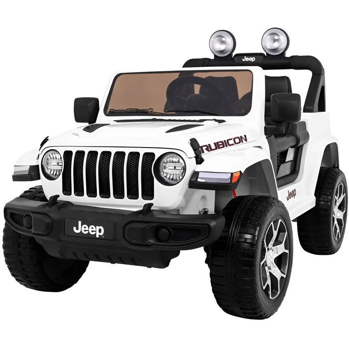 Jeep Wrangler Rubicon Accuauto 12V + 2.4G Afstandsbediening (wit met MP4) - Trapautodealer