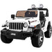 Jeep Wrangler Rubicon Accuauto 12V 4WD + 2.4G Afstandsbediening (wit) - Trapautodealer